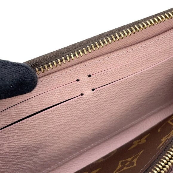 LOUIS VUITTON Portefeuille Clemence Monogram Rose Ballerine M61298 - Picture 11 of 13
